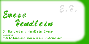 emese hendlein business card